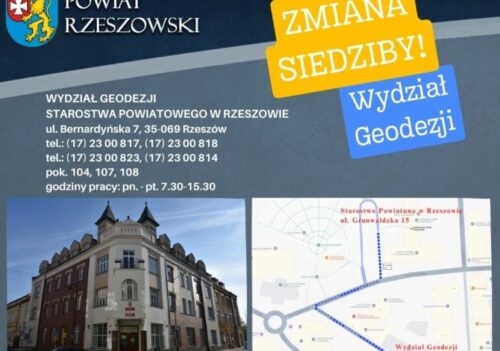Nowa Siedziba Wydziału Geodezji Starostwa Powiatowego w Rzeszowie