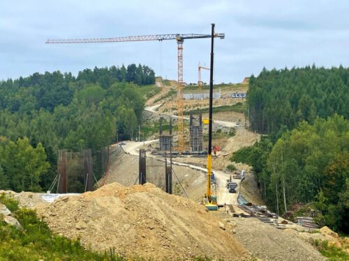 Postęp prac na budowie drogi ekspresowej S19 Babica – Jawornik