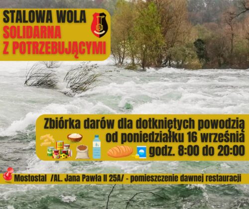 Zbiórka darów dla powodzian w Stalowej Woli – Ważny apel do mieszkańców