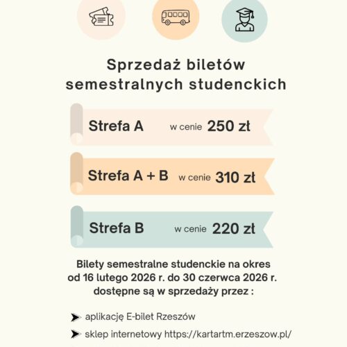 Bilet semestralny dla studentów w Rzeszowie – ruszyła sprzedaż