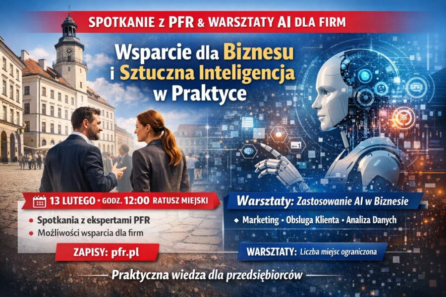 Wsparcie dla lokalnych firm. Spotkanie z PFR i warsztaty AI w ratuszu