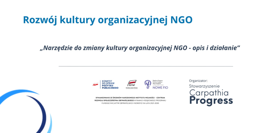 „Narzędzie do zmiany kultury organizacyjnej NGO – opis i działanie”